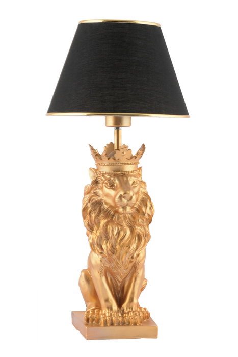 Opviq Lámpara de Mesa Lion King - Negro y Dorado Opviq Lámpara de Mesa Lion King - Negro y Dorado